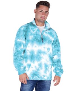 Crosswind Quarter Zip Sweatshirt (Tie-Dye)-Charles River Apparel