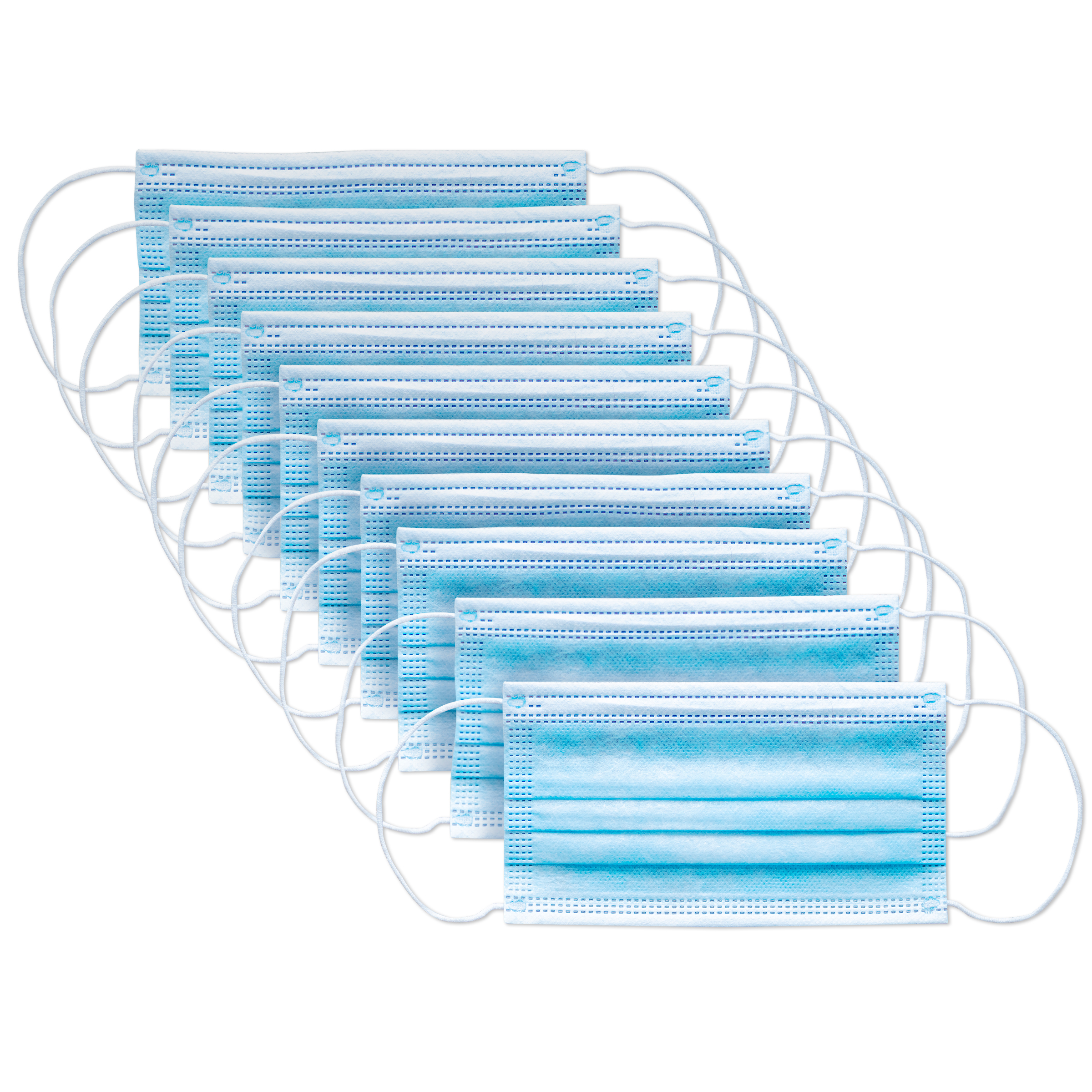 OTTO CAP 3-Ply Disposable Earloop Face Masks &#34; 10pc Travel Packs (100 Pieces / Box)-OTTO