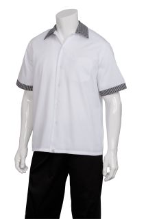 Check Contrasting Cook Shirt-Chef Works