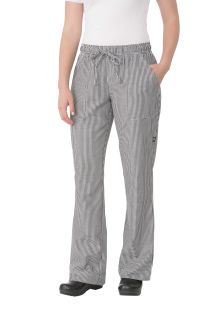 Women‘s Small Check Chef Pants-CW