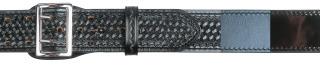 2-1/4" Sam Brown Basket Weave 2 Row Stitch Duty Belt-Dutyman