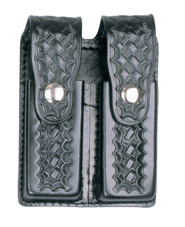 Colt 1911 Leather Double Magazine Holder -Clarino-Dutyman