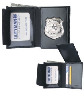 Leather Bi-Fold Wallet With Shield-Dutyman