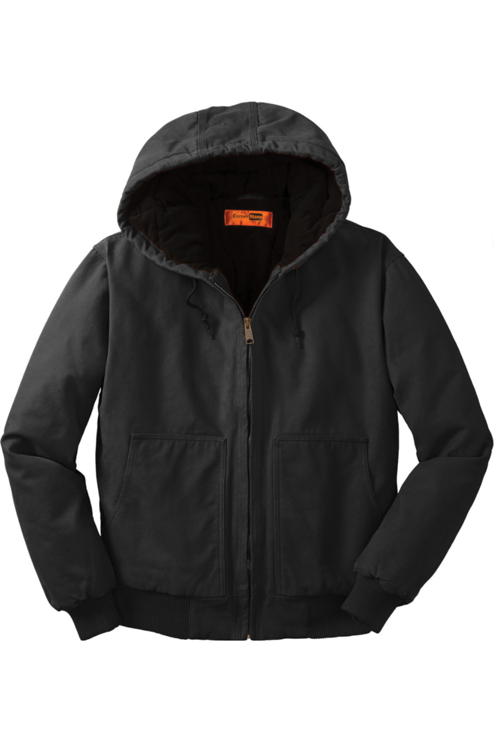 CornerStone Washed Duck Cloth Insulated Hooded Work Jacket-Cornerstone