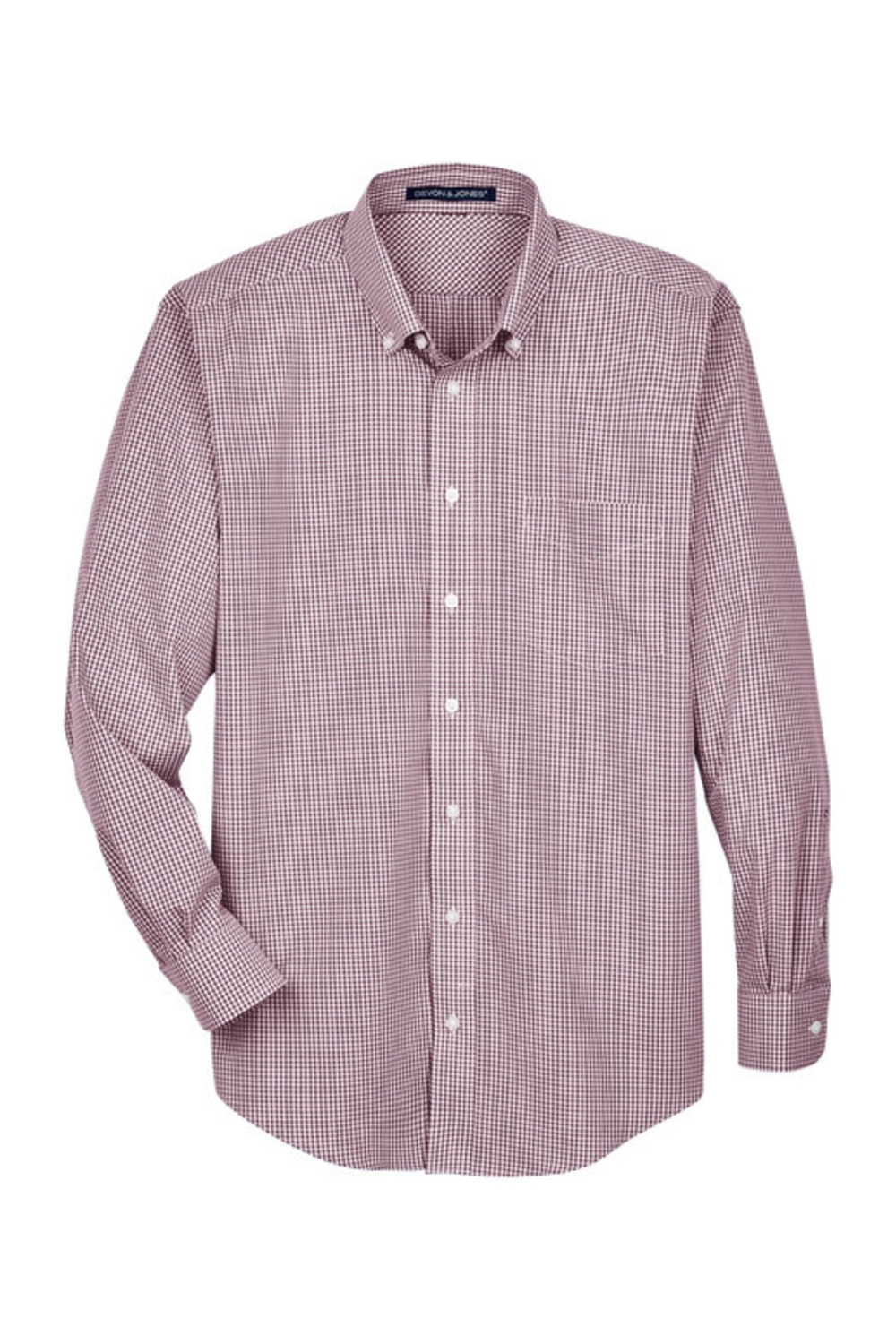 Devon & Jones Men‘s Crown Collection Gingham Check Woven Shirt-Devon & Jones