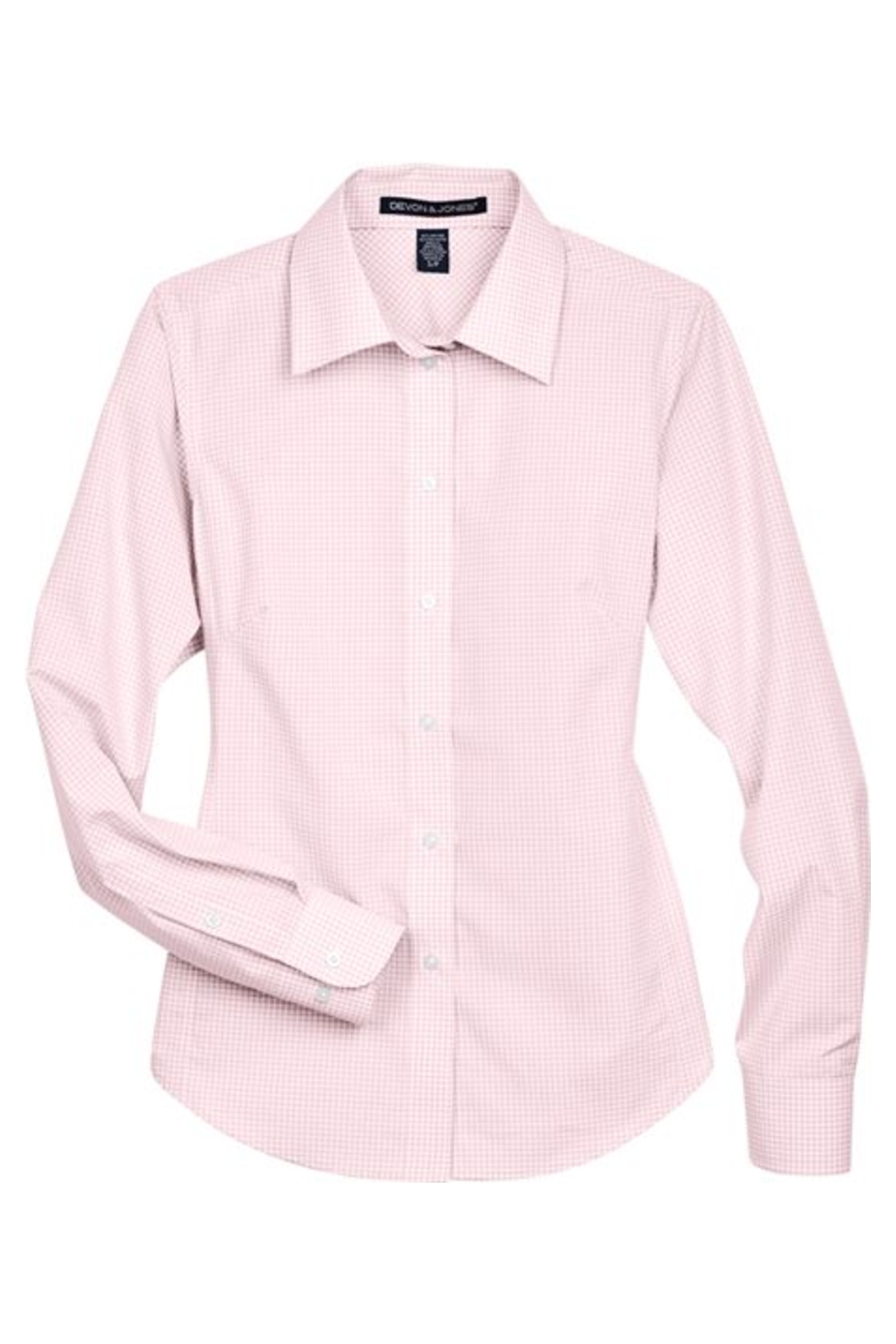 Devon & Jones Women‘s Crown CollectionÂ® Gingham Check Woven Dress Shirt-Devon & Jones