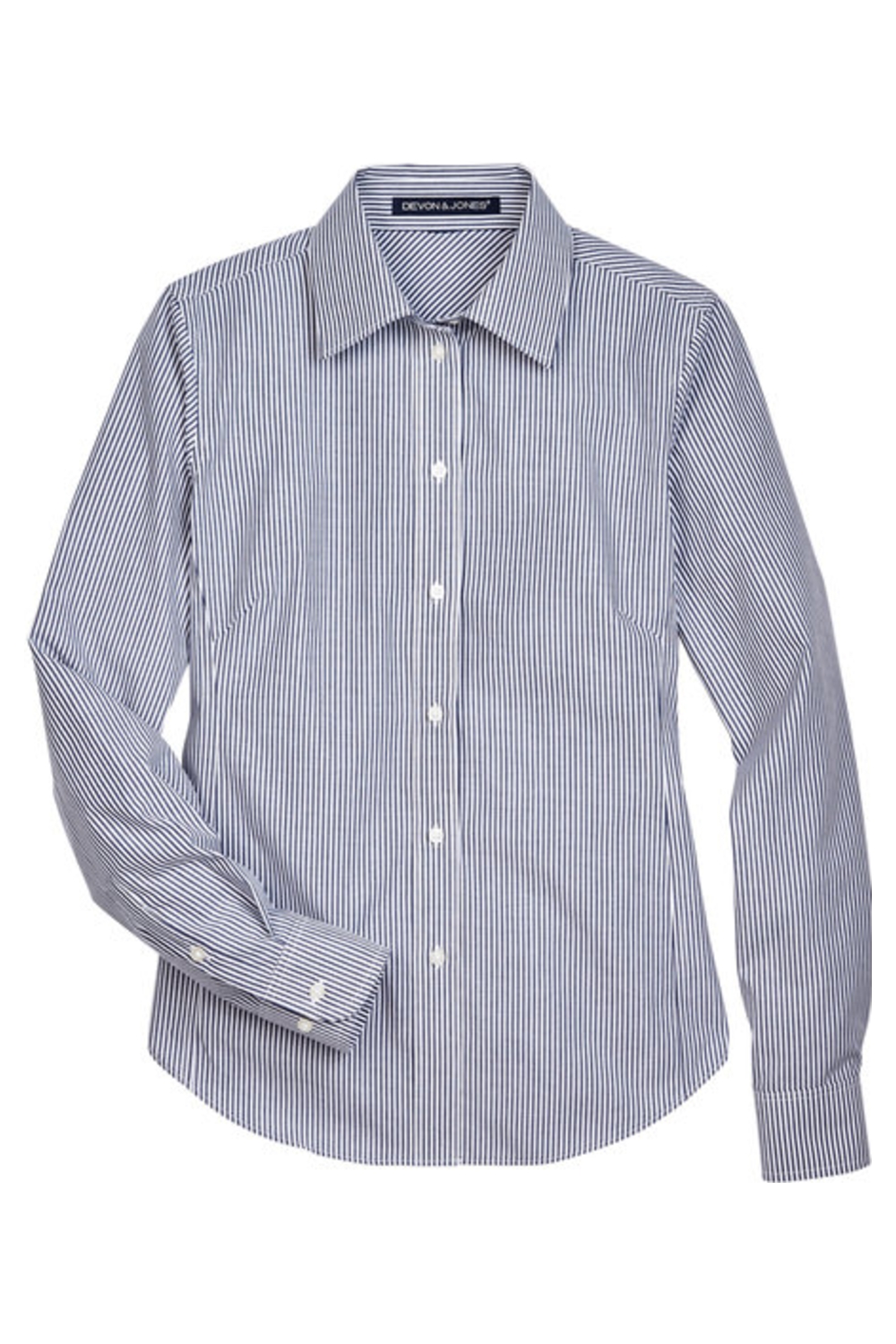 Devon & Jones Ladies‘ Crown CollectionÂ® Banker Stripe Woven Shirt-Devon & Jones