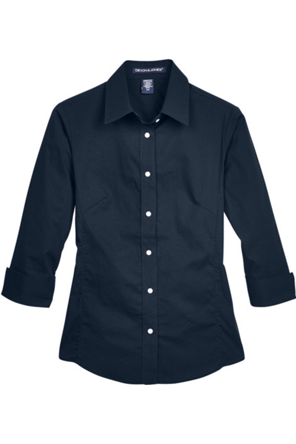 Devon & Jones Ladies‘ Perfect Fit 3/4-Sleeve Stretch Poplin Blouse-Devon & Jones