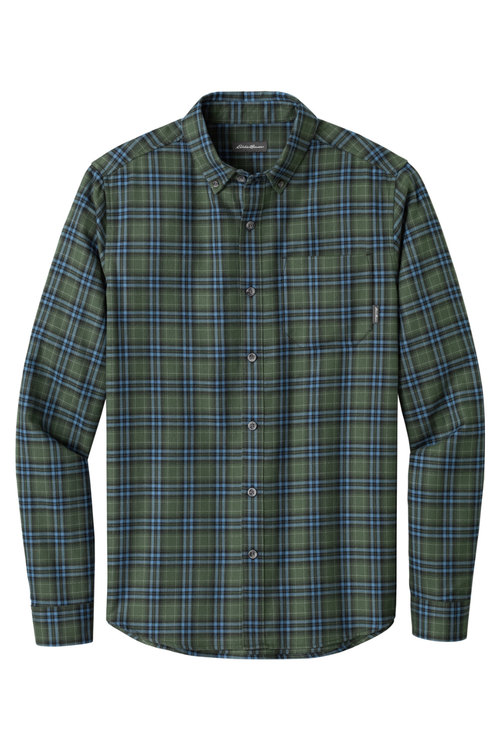 Eddie Bauer Long Sleeve Favorite Flannel Plaid Shirt-Eddie Bauer