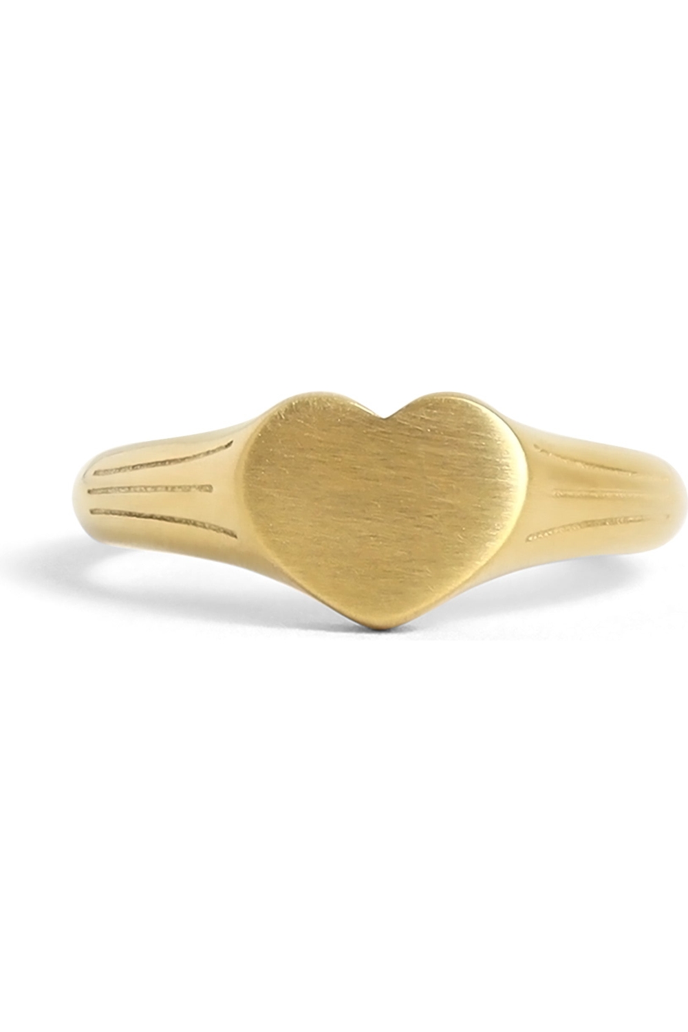 18K Gold PVD Stainless Steel Heart Signet Ring-FulFillEngine