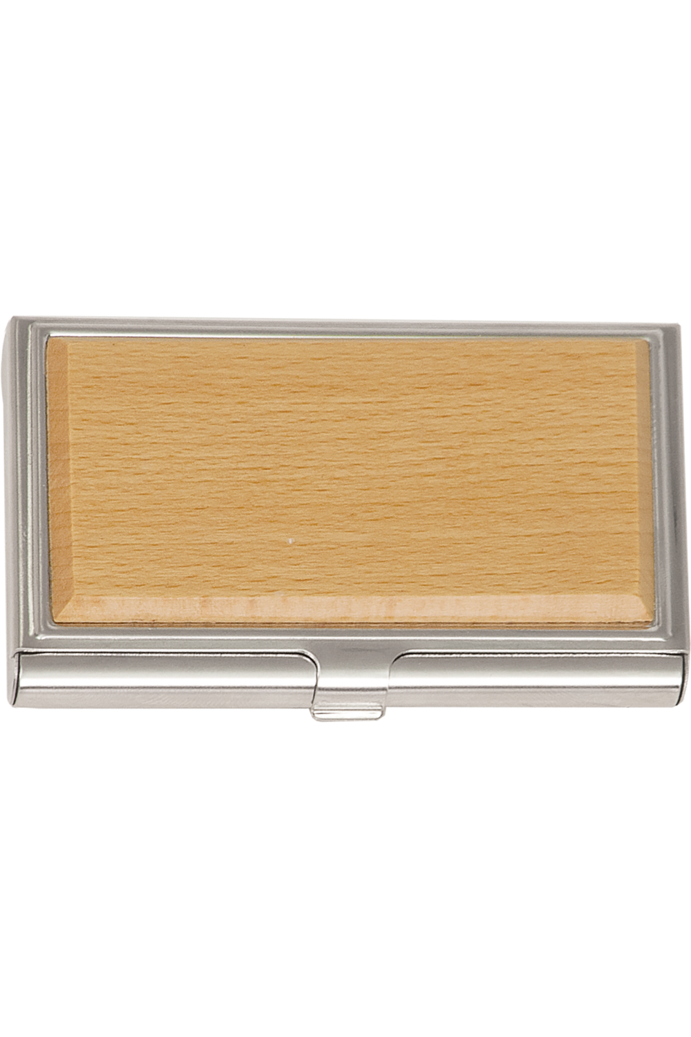 3 3/4" x 2 1/2" Metal/Wood Business Card Holder-FulFillEngine
