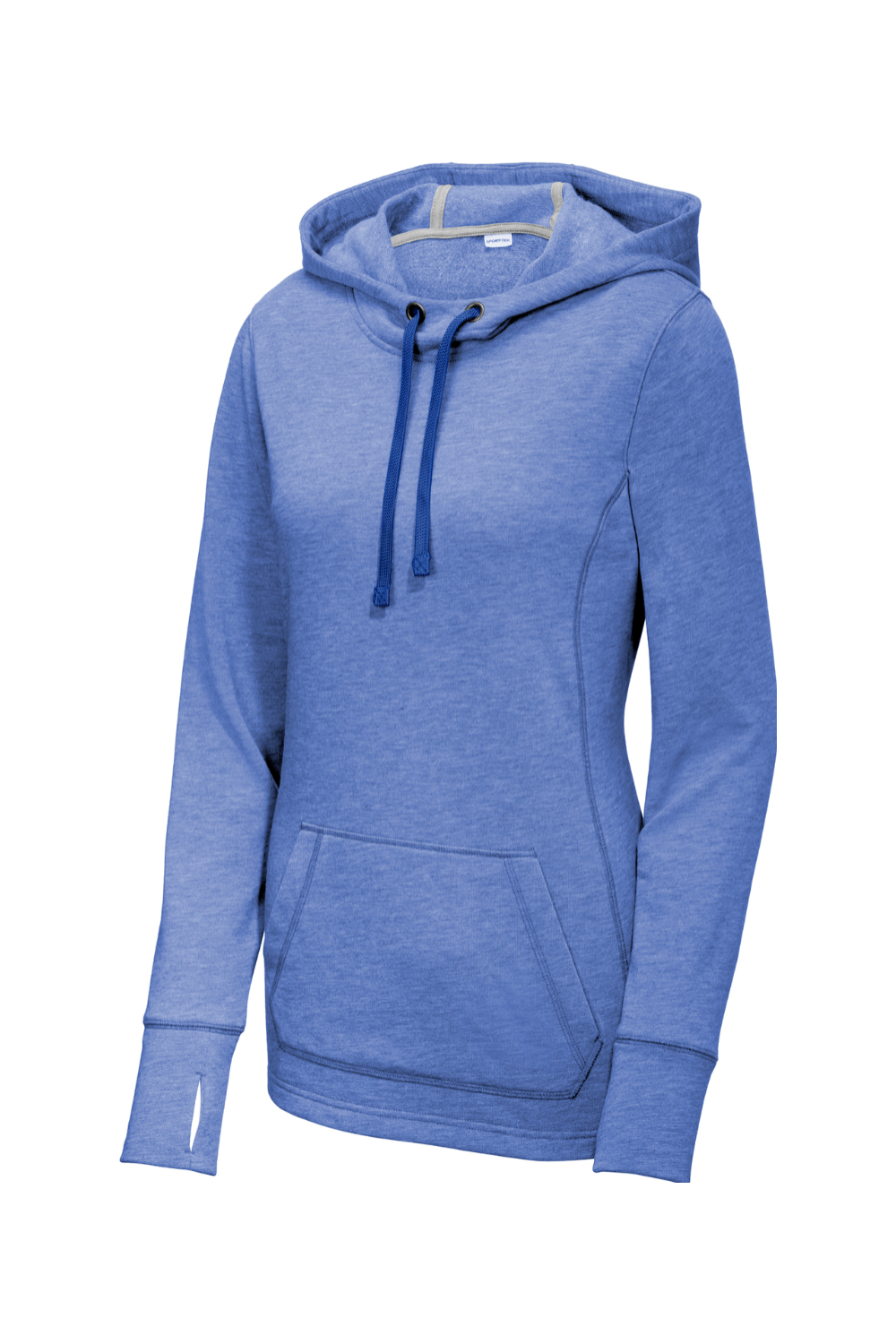 Sport-Tek Ladies PosiCharge Tri-Blend Wicking Fleece Hooded Pullover-Sport-Tek