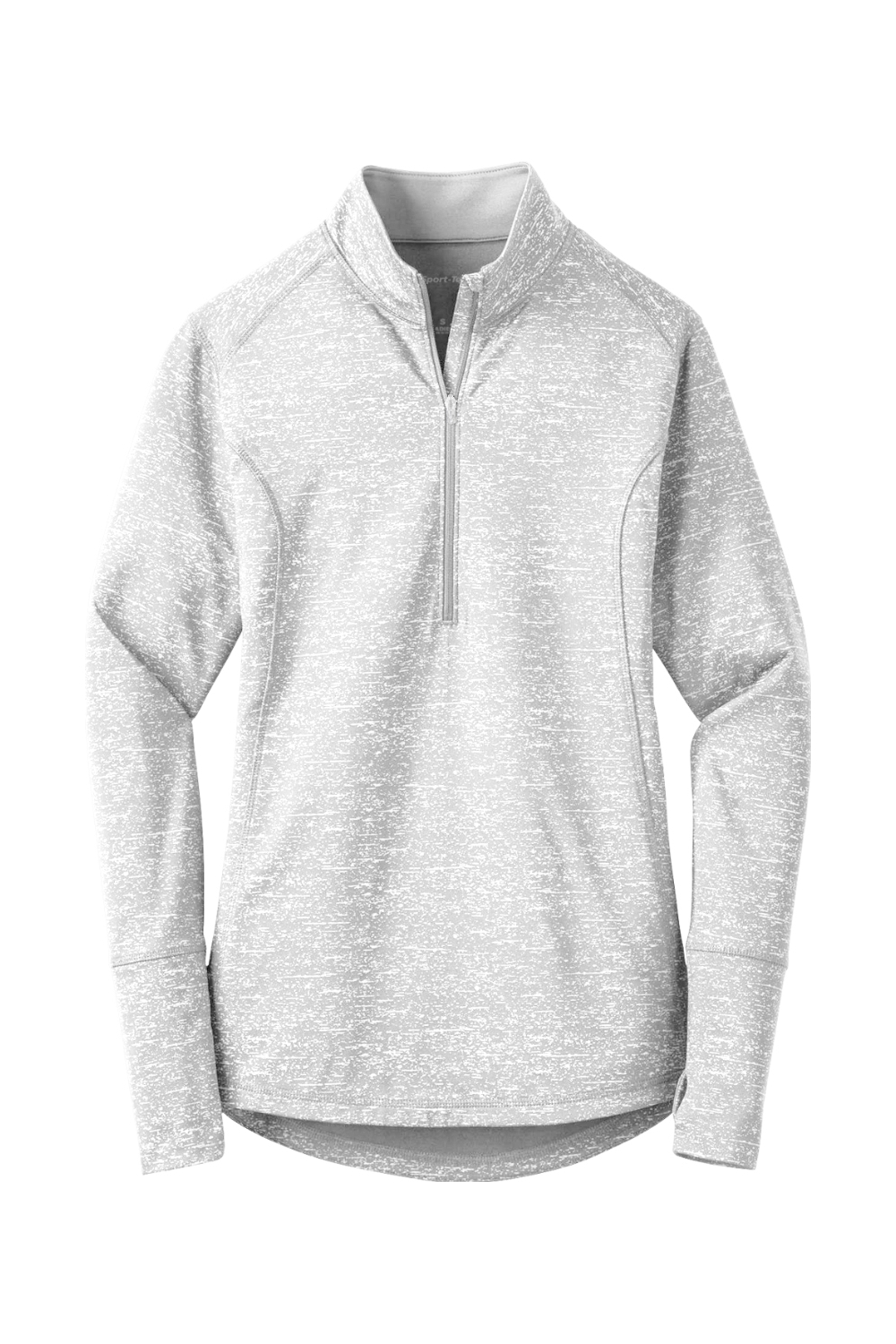 Sport-Tek Ladies Sport-Wick Stretch Reflective Heather 1/2-Zip Pullover-Sport-Tek