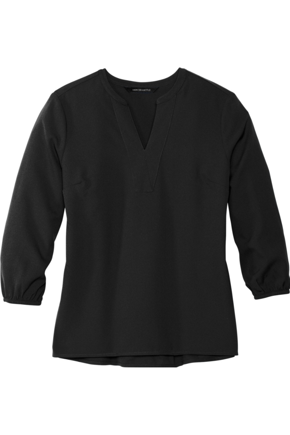MERCER+METTLE Women‘s Stretch Crepe 3/4-Sleeve Blouse-Mercer+Mettle