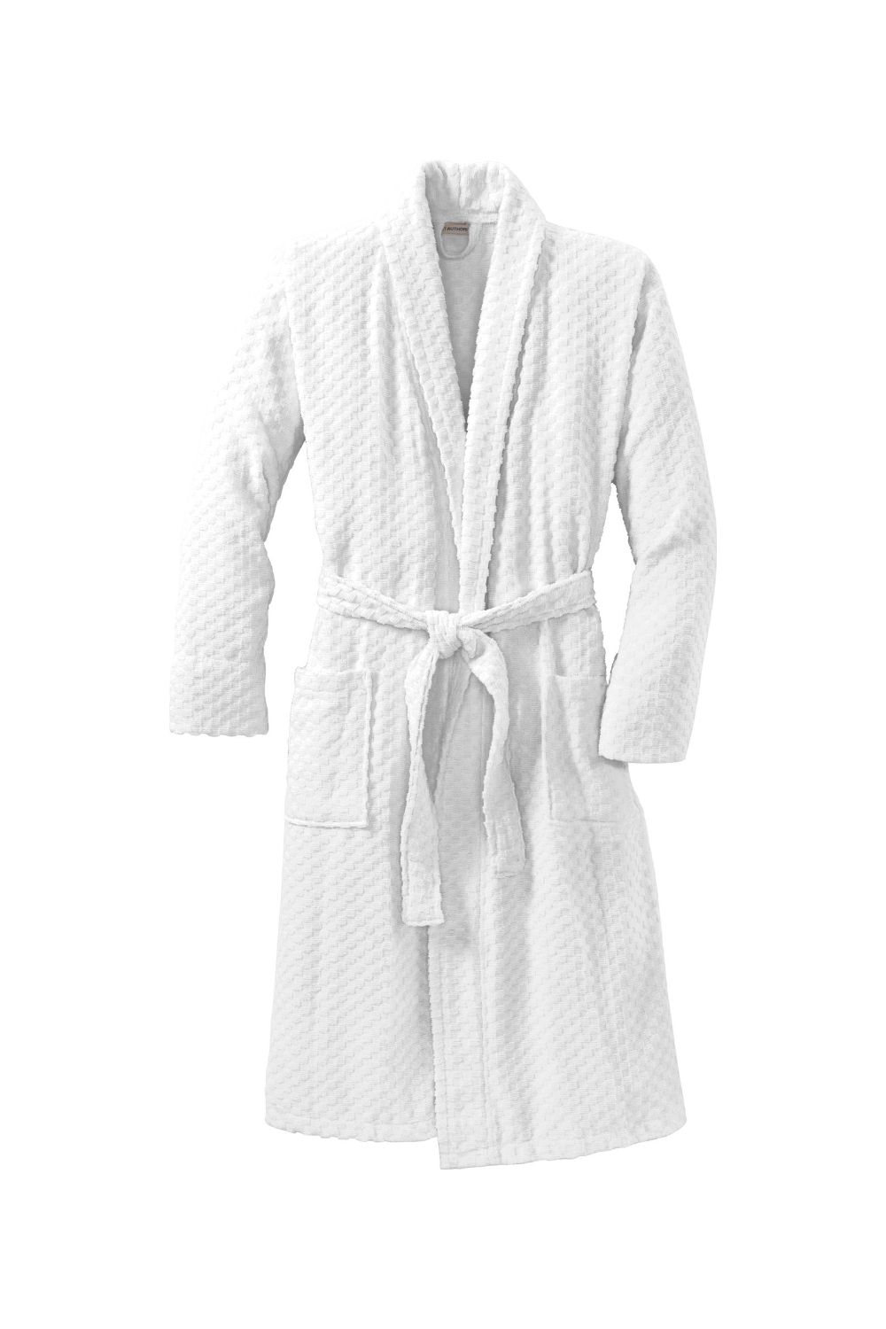 Port Authority Checkered Terry Shawl Collar Robe-Port Authority