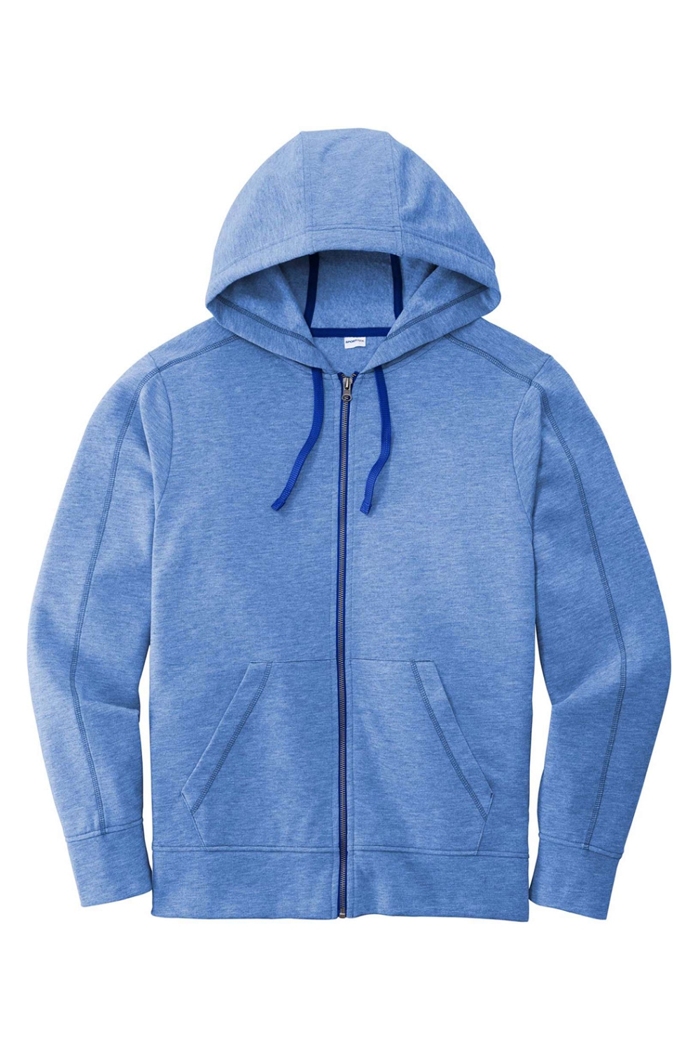 Sport-Tek PosiCharge Tri-Blend Wicking Fleece Full-Zip Hooded Jacket-Sport-Tek