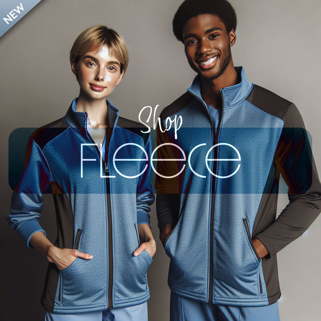 Fleece scrub jackets