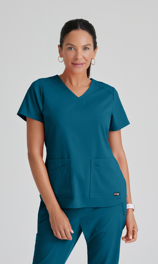 Greys Anatomy GRST011 Emma Spandex Stretch Scrub Top