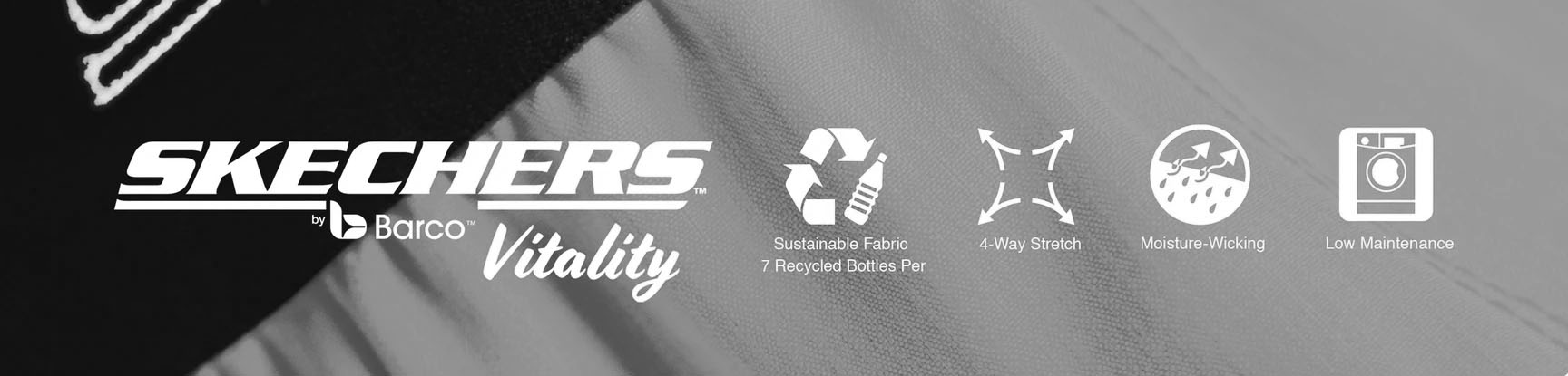 Shop popular Skechers Vitality uniforms and scrubs made by Barco. sustainable fabric made of recycled bottles., 4 way stretch, moisture wicking and easy wash and wear care for the ultimate barcomade premium scrubs!