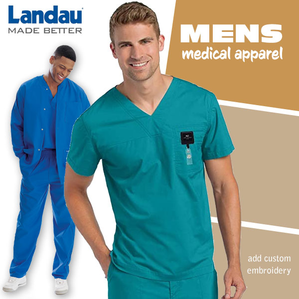 Shop Landau and Urbane men's scrubs