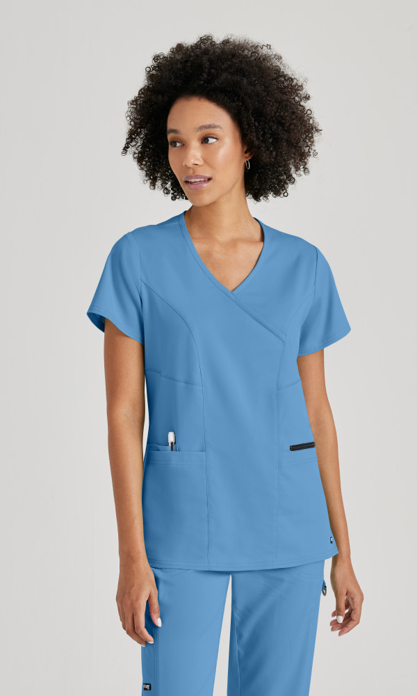 Greys Anatomy GRST001 Spandex Stretch Kim Hospital Uniform Top