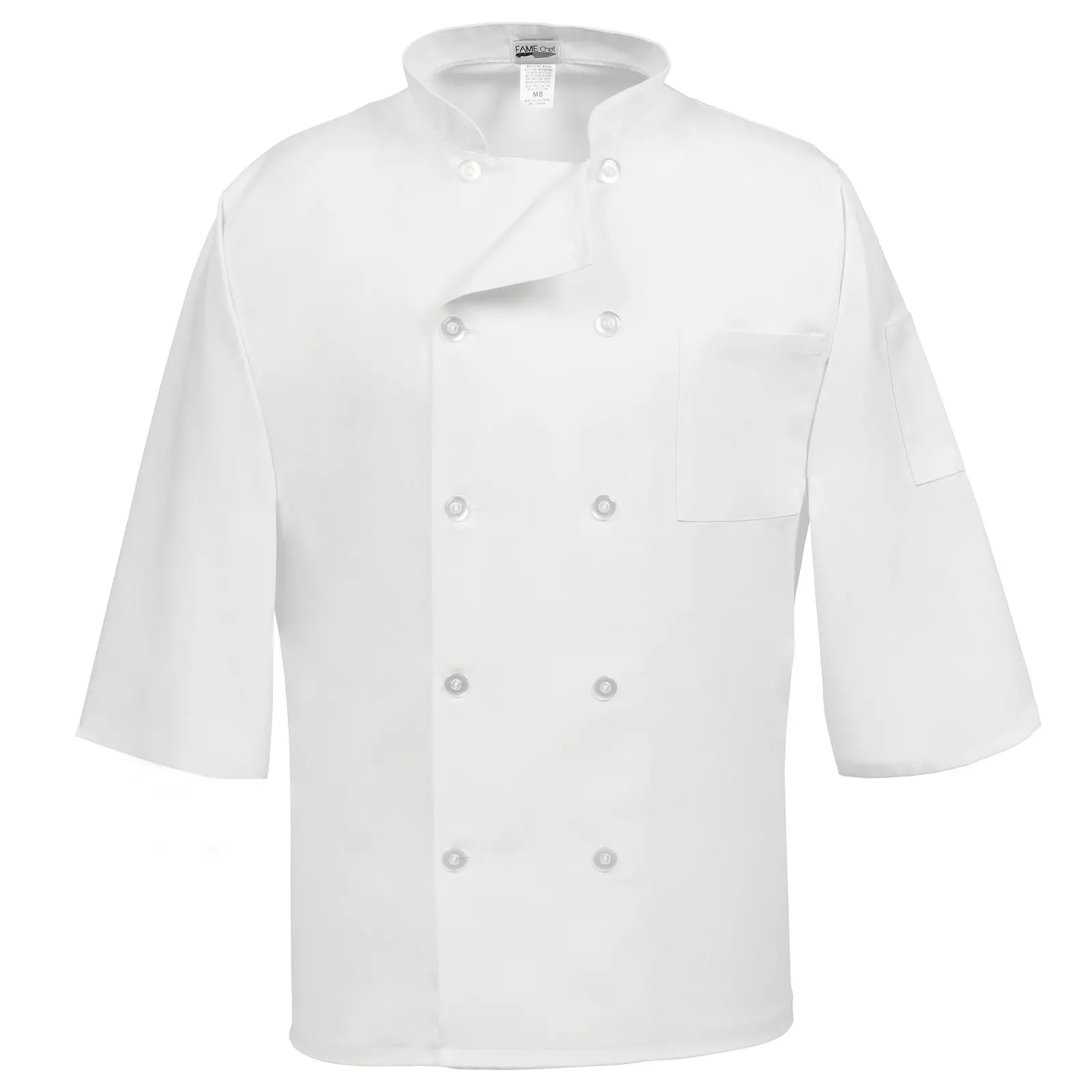 Classic 3/4 Length Sleeve Chef Coat-Fame Fabrics