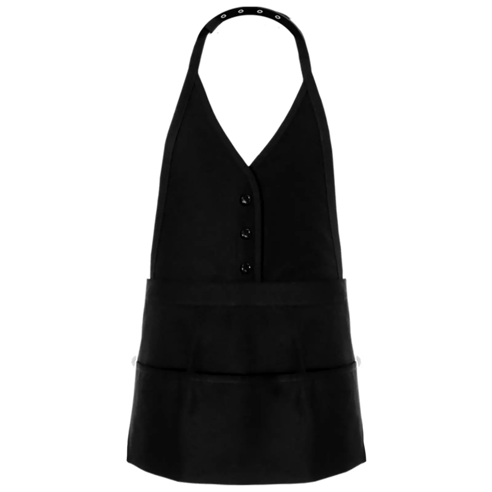 Faux Vest Front V&#45;Neck Bib Apron-Fame Fabrics