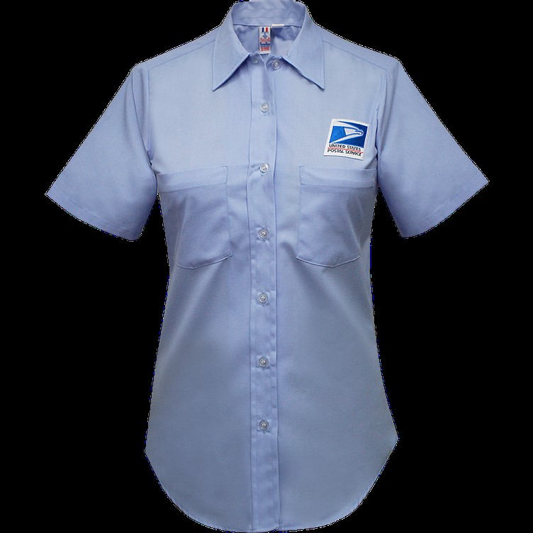 USPS Letter Carrier 65% Poly/35% Cotton Women&#8216;s Short Sleeve Shirt-Flying Cross Postal Uniforms