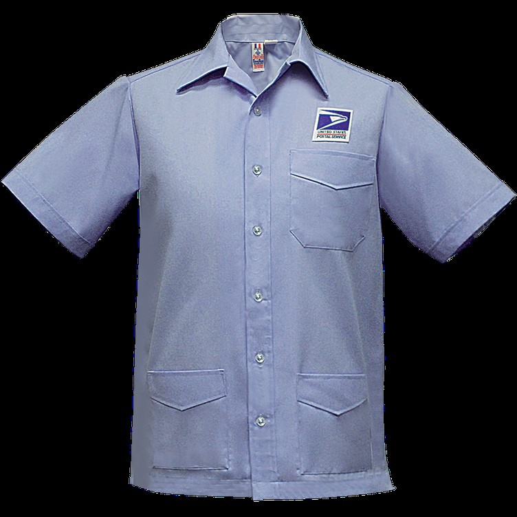USPS Letter Carrier 65% Poly/35% Cotton Men&#8216;s Short Sleeve Shirt Jac-Flying Cross Postal Uniforms