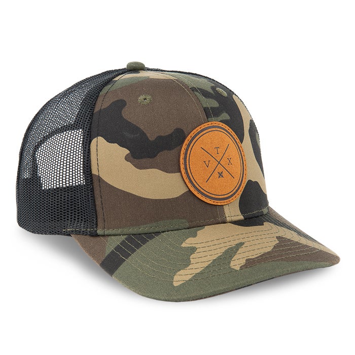 Vertx Leather Patch Camo Trucker Hat-Vertx